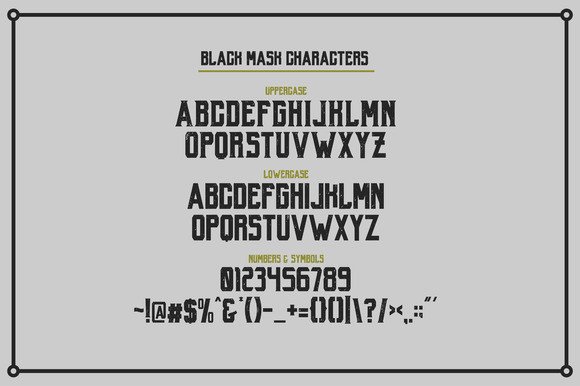 Black Mask Font - Preview 3