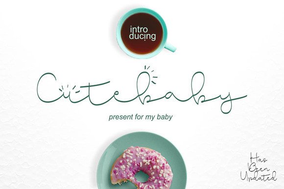 Cute Baby preview — modern elegant handwritten script