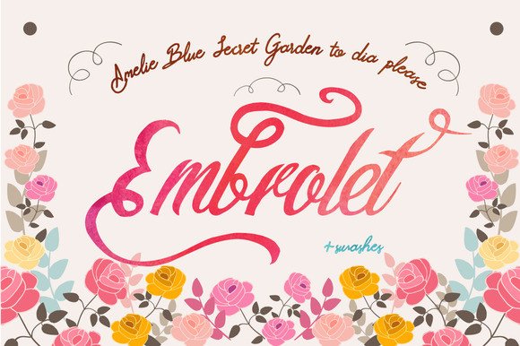 Embrolet Font - Preview 4