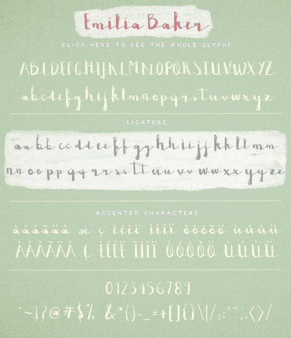 Emilia Baker Font - Preview 1
