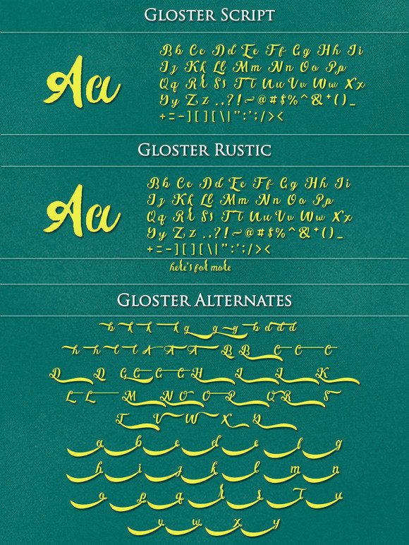 Gloster Font - Preview 6