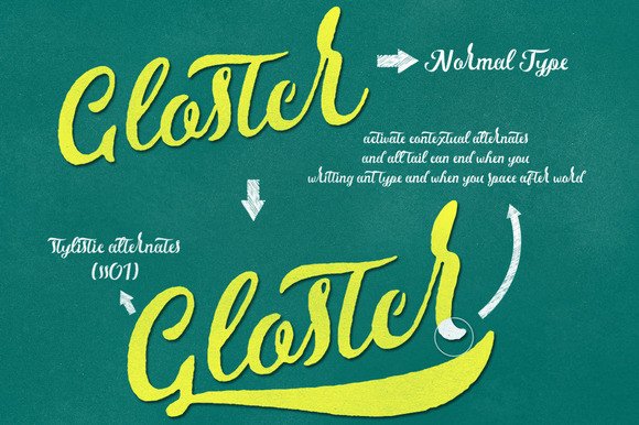 Gloster Font - Preview 1