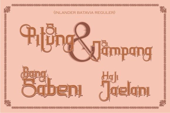 Inlander Batavia Font PNG with transparent background - Preview 1