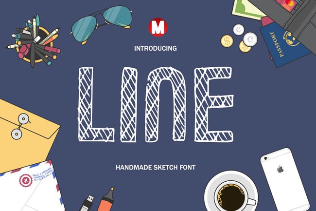 Line Font by Only The Originals · Creative Fabrica
