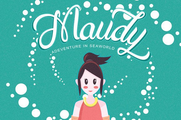 Maudy Script Font PNG with transparent background - Preview 2