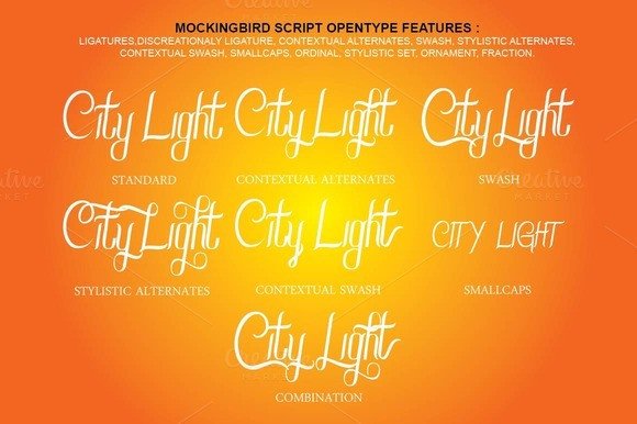 Mockingbird Script Font PNG with transparent background - Preview 2