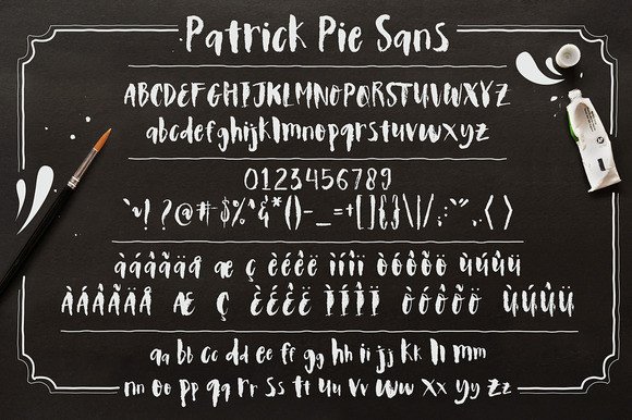 Patrick Pie Font PNG with transparent background - Preview 1