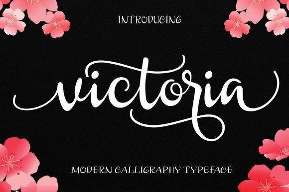 Victoria In Script Victoria Font by Byuly Ayika · Creative Fabrica