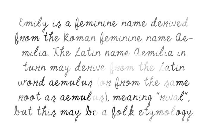 Emily Font - Preview 2