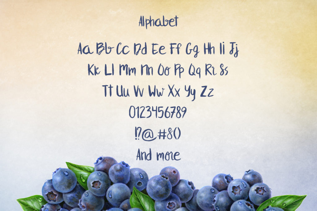 Blueberry Font - Preview 1