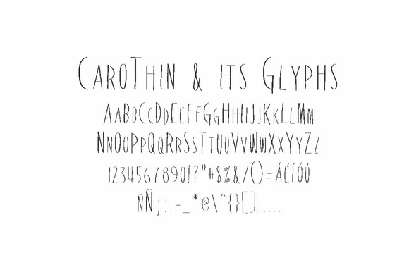 CaroThin Font - Preview 3