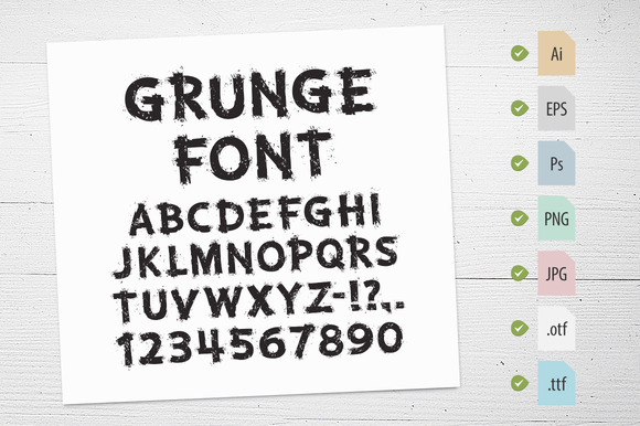 Grunge Font - Preview 1