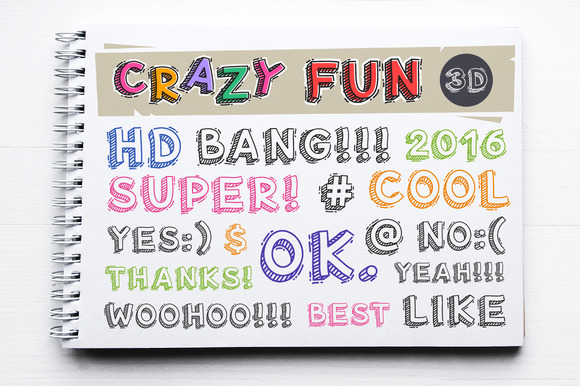 Hand Drawn 3D Font - Preview 1