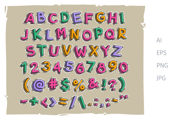 Hand Drawn 3D Font - Preview 3