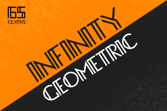 Infinity preview, geometric display sans-serif
