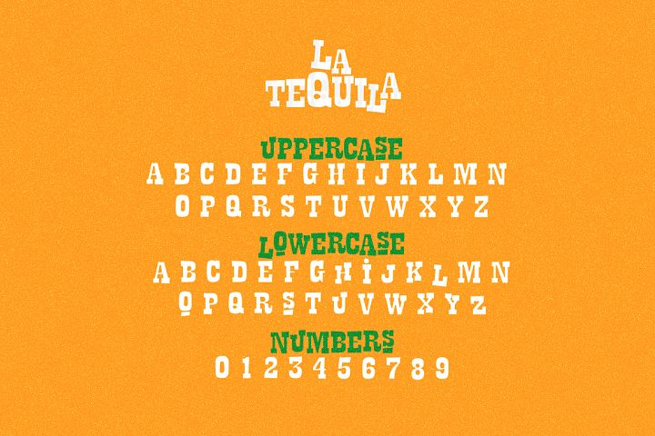 La Tequila Font PNG with transparent background - Preview 1