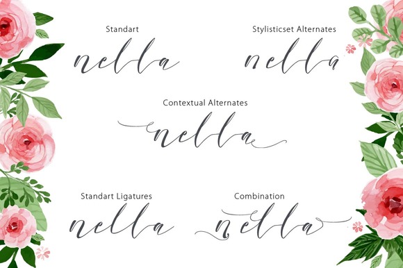 Nella Script Font font preview - 4