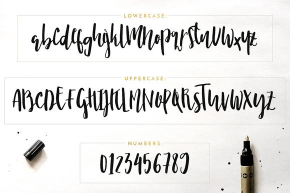 Nicoline Font PNG with transparent background - Preview 5