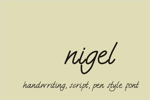 Nigel Font PNG with transparent background - Preview 3