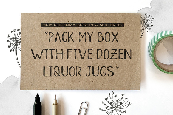 Old Emma Font PNG with transparent background - Preview 1