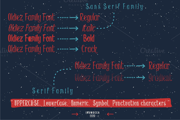 Oldiez Font Family Font PNG with transparent background - Preview 3