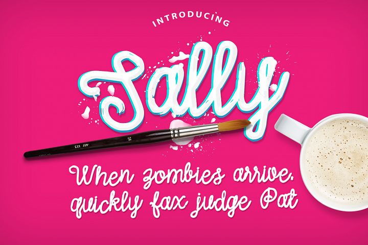 Sally Script Font PNG with transparent background - Preview 1