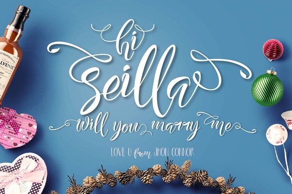 Seilla Script Font PNG with transparent background - Preview 2