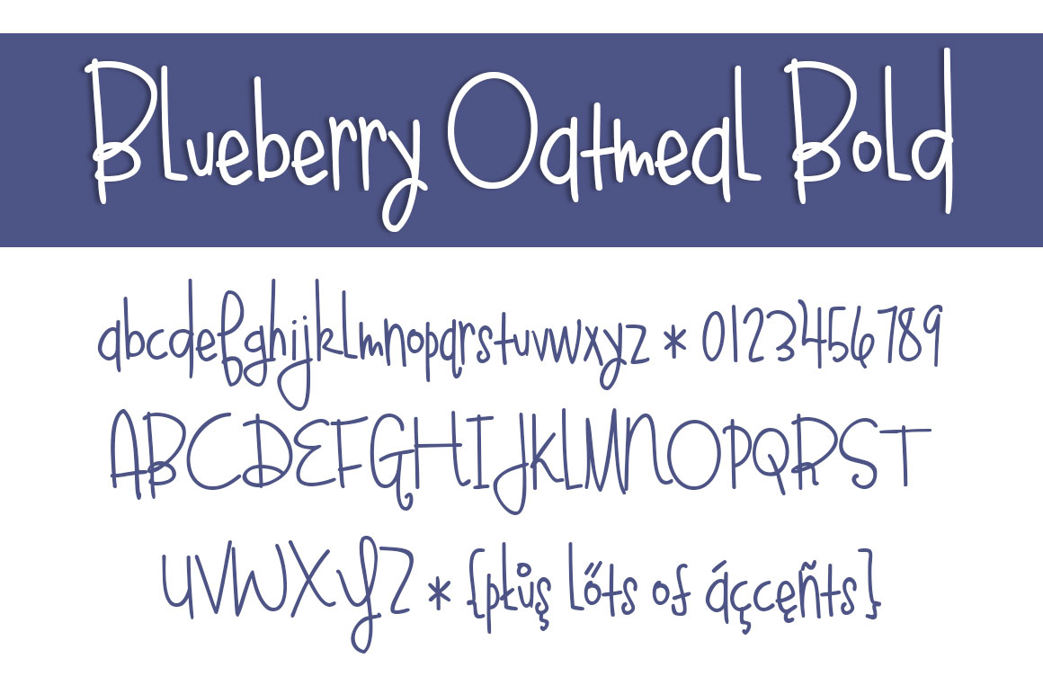 Bluebery Oatmeal Bold Font - Preview 1