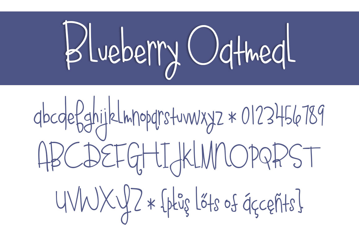Blueberry Oatmeal Regular Font - Preview 1