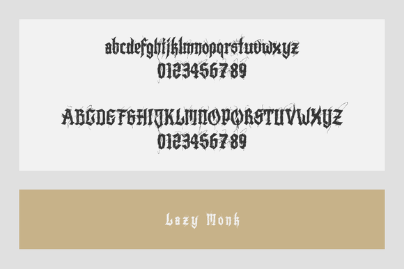 Lazy Monk Font PNG with transparent background - Preview 3