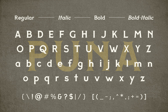 Puna Font PNG with transparent background - Preview 2