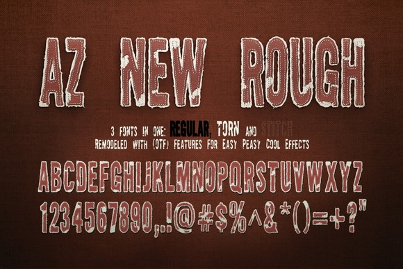 AZ New Rough Font - Preview 1