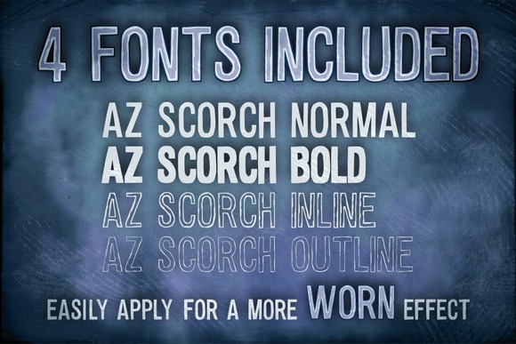 AZ Scorch Font - Preview 1