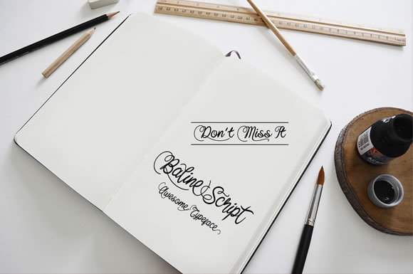 Baline Script Font - Preview 4