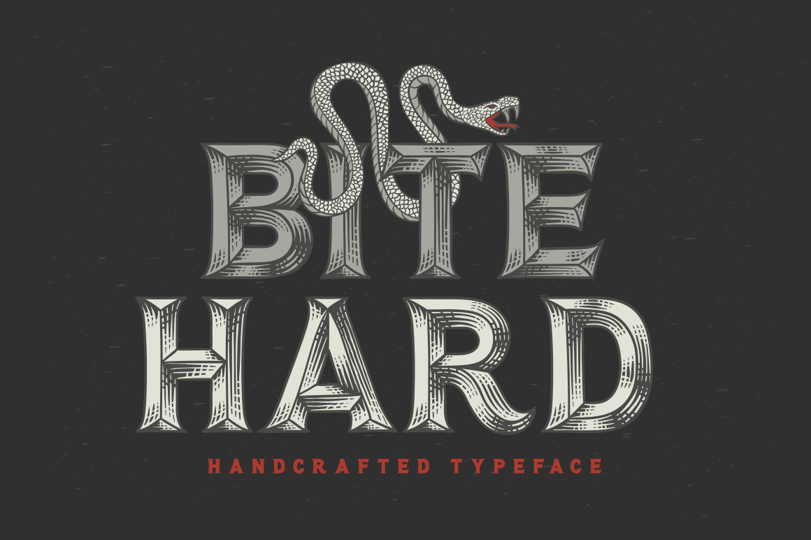 Bite Hard Display Font By Gleb Guralnyk
