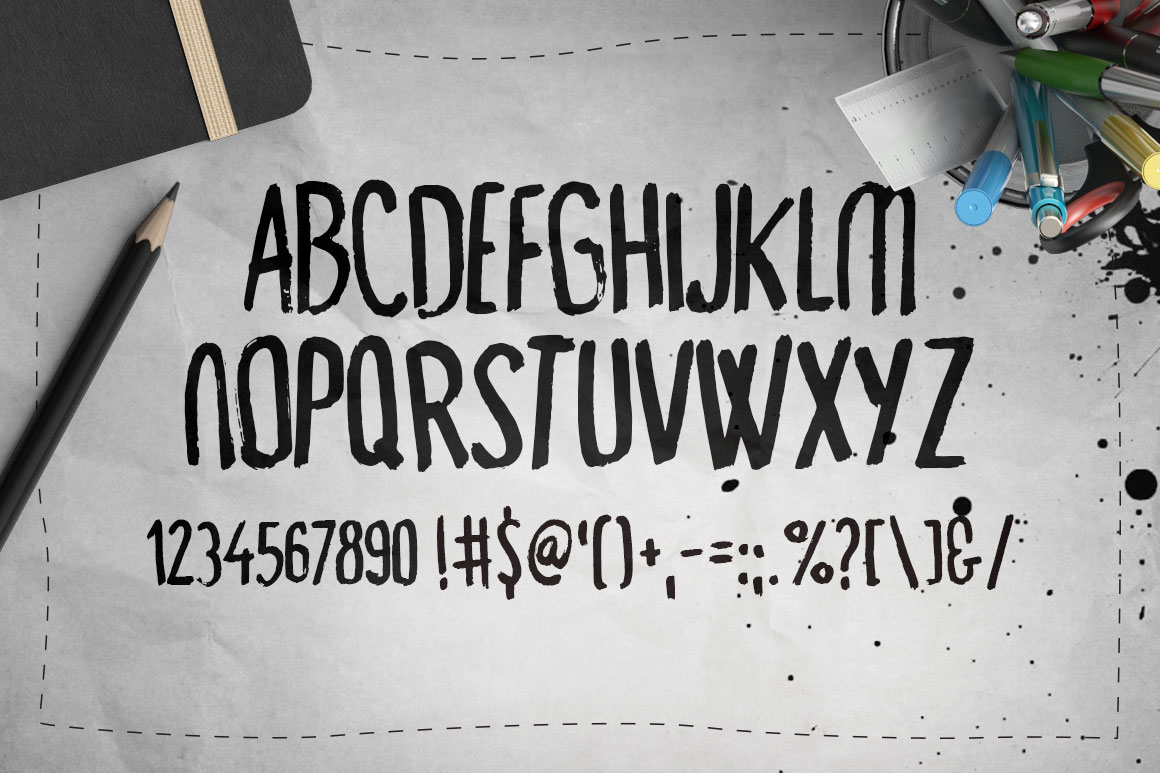 Capital Dry Brush Font - Preview 2