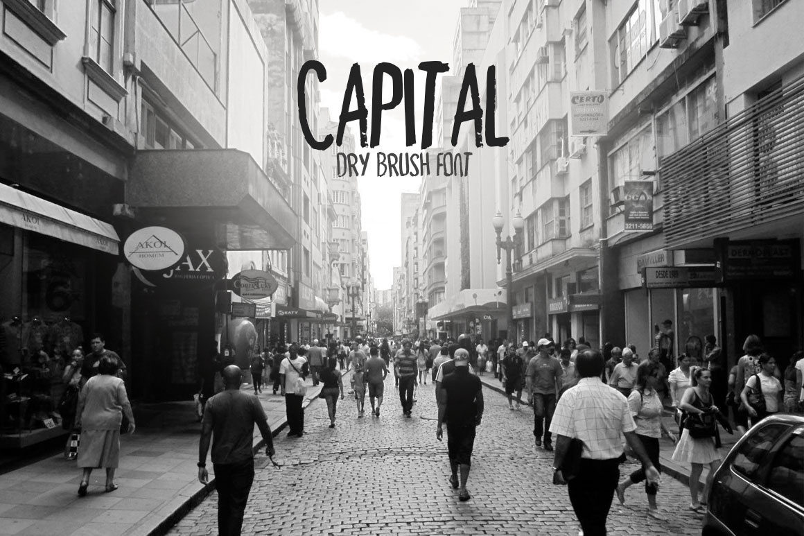 Capital Dry Brush Font - Preview 4