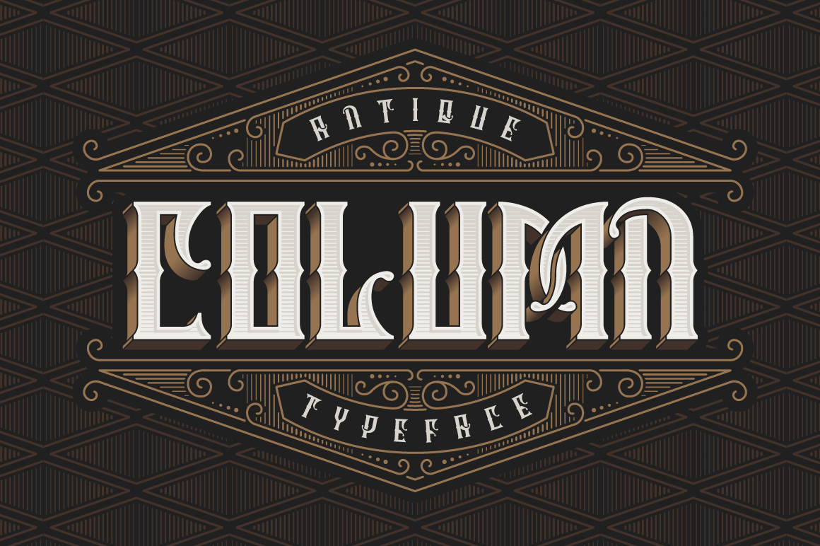Column Font by Gleb Guralnyk · Creative Fabrica
