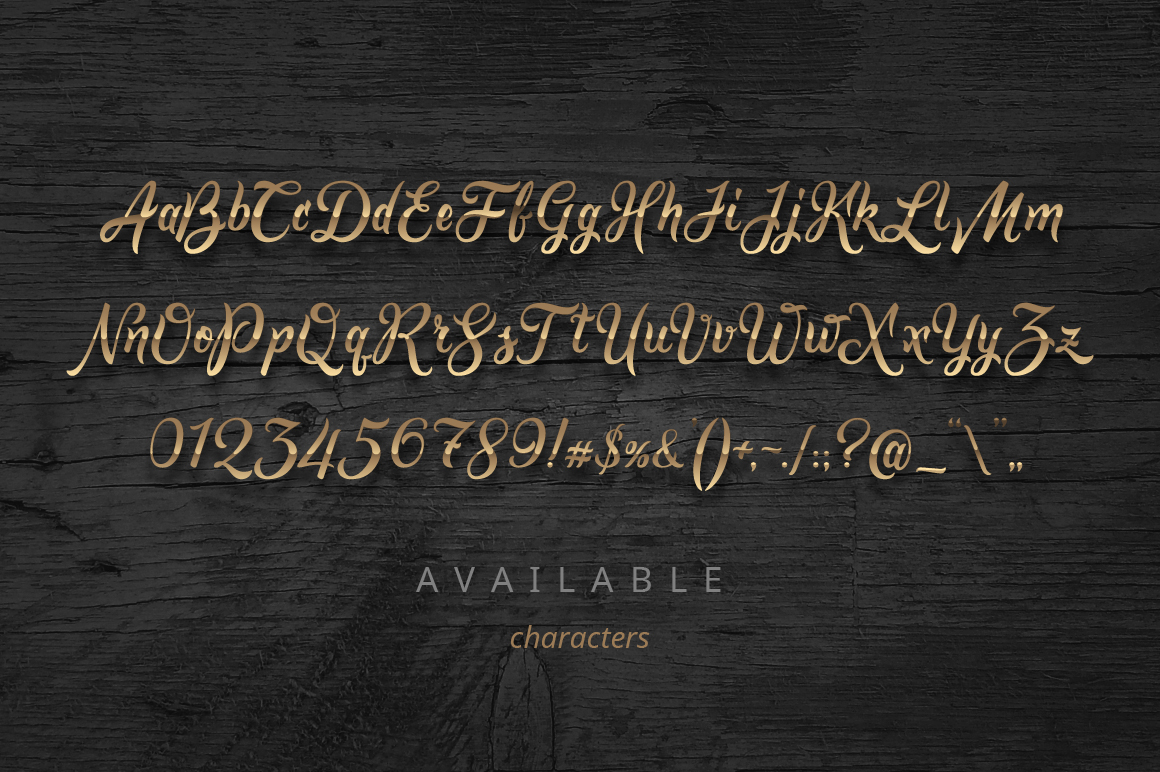 Golden Brush Font - Preview 1