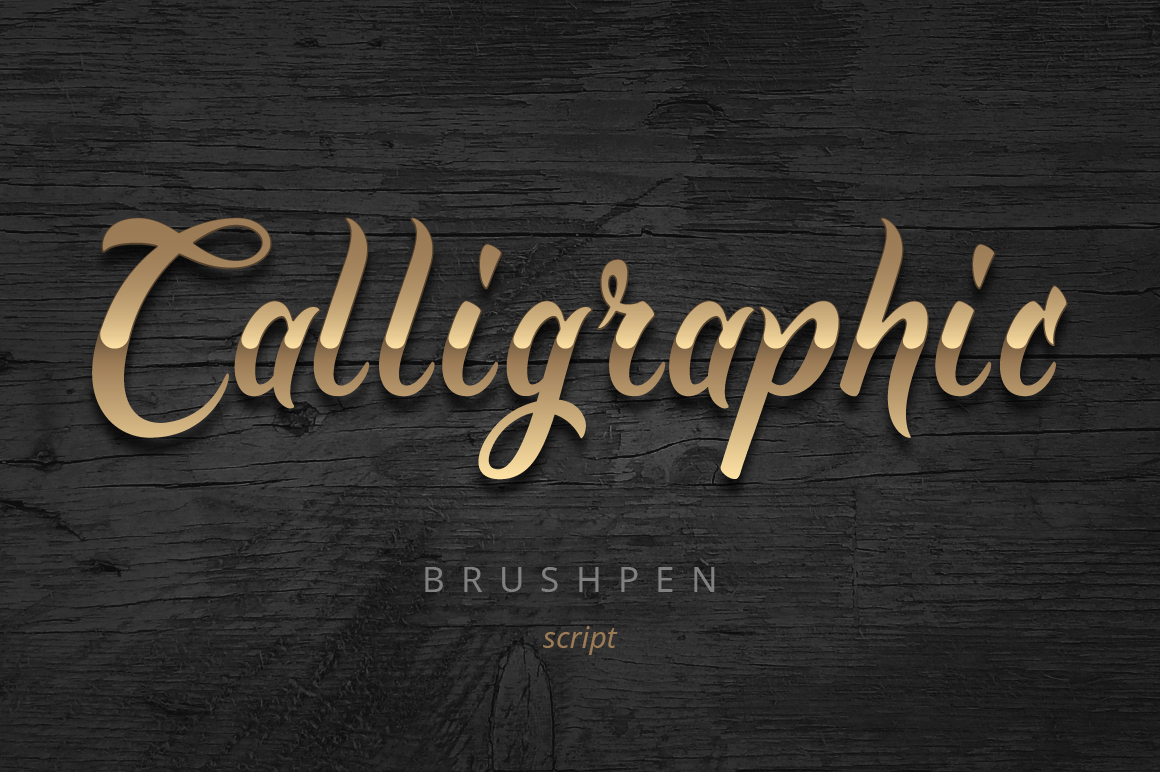 Golden Brush Font - Preview 2