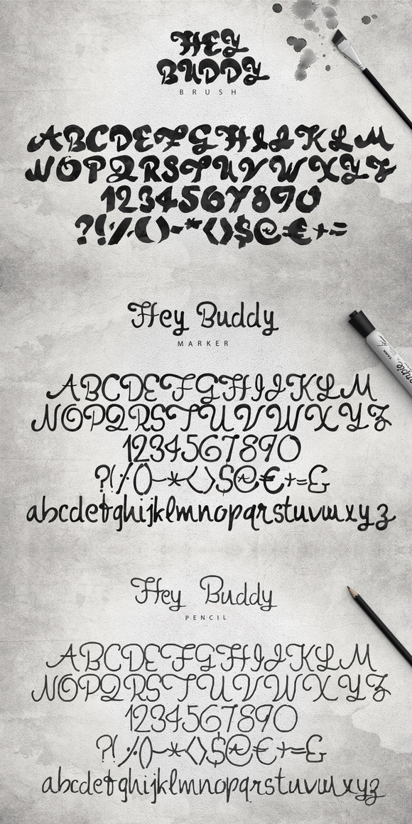 Hey Buddy Font PNG with transparent background - Preview 1