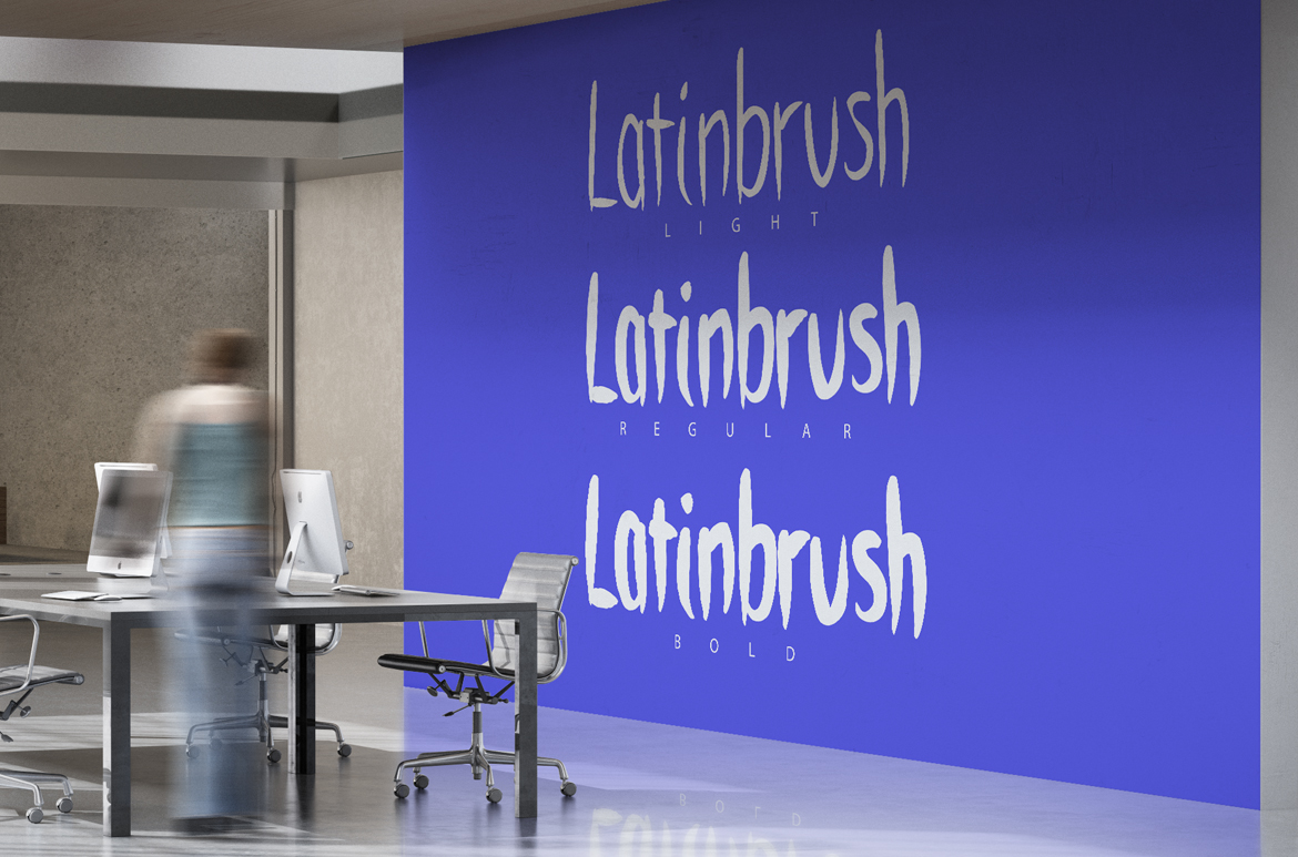 Latinbrush Font PNG with transparent background - Preview 2