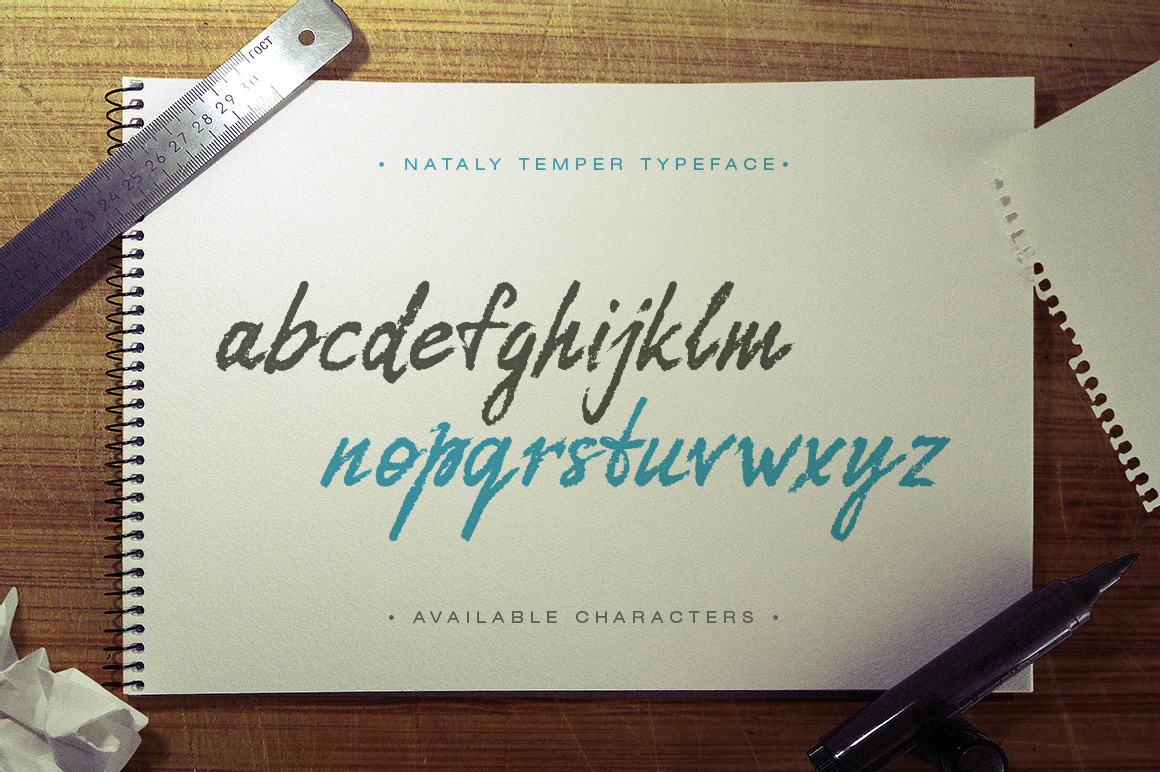 Nataly Temper Font PNG with transparent background - Preview 2
