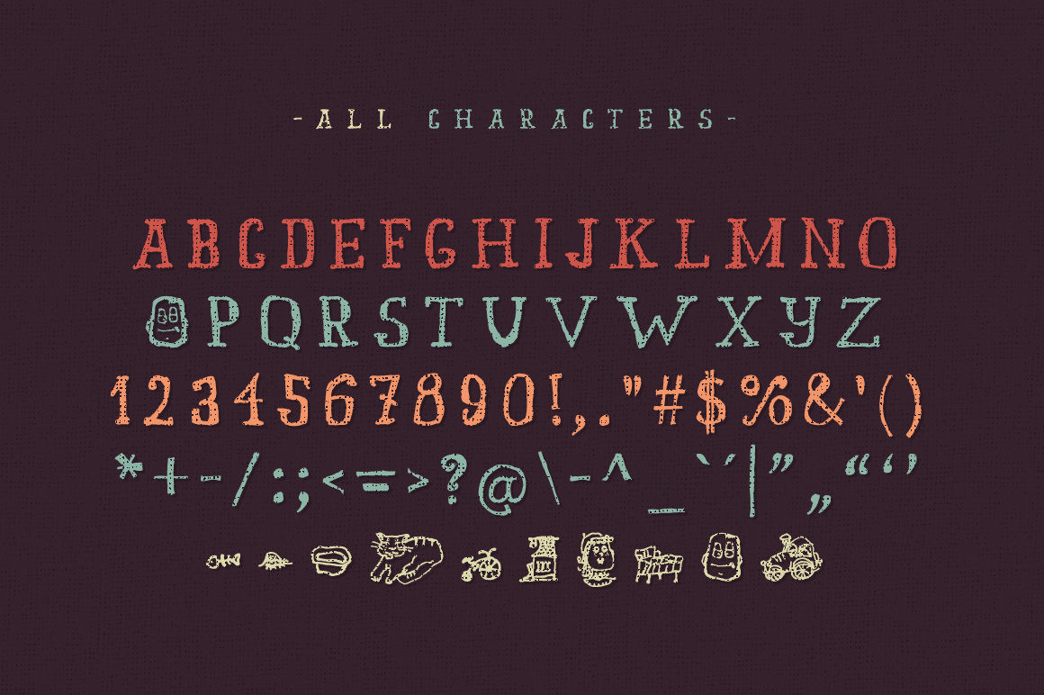 Old Story Font PNG with transparent background - Preview 1