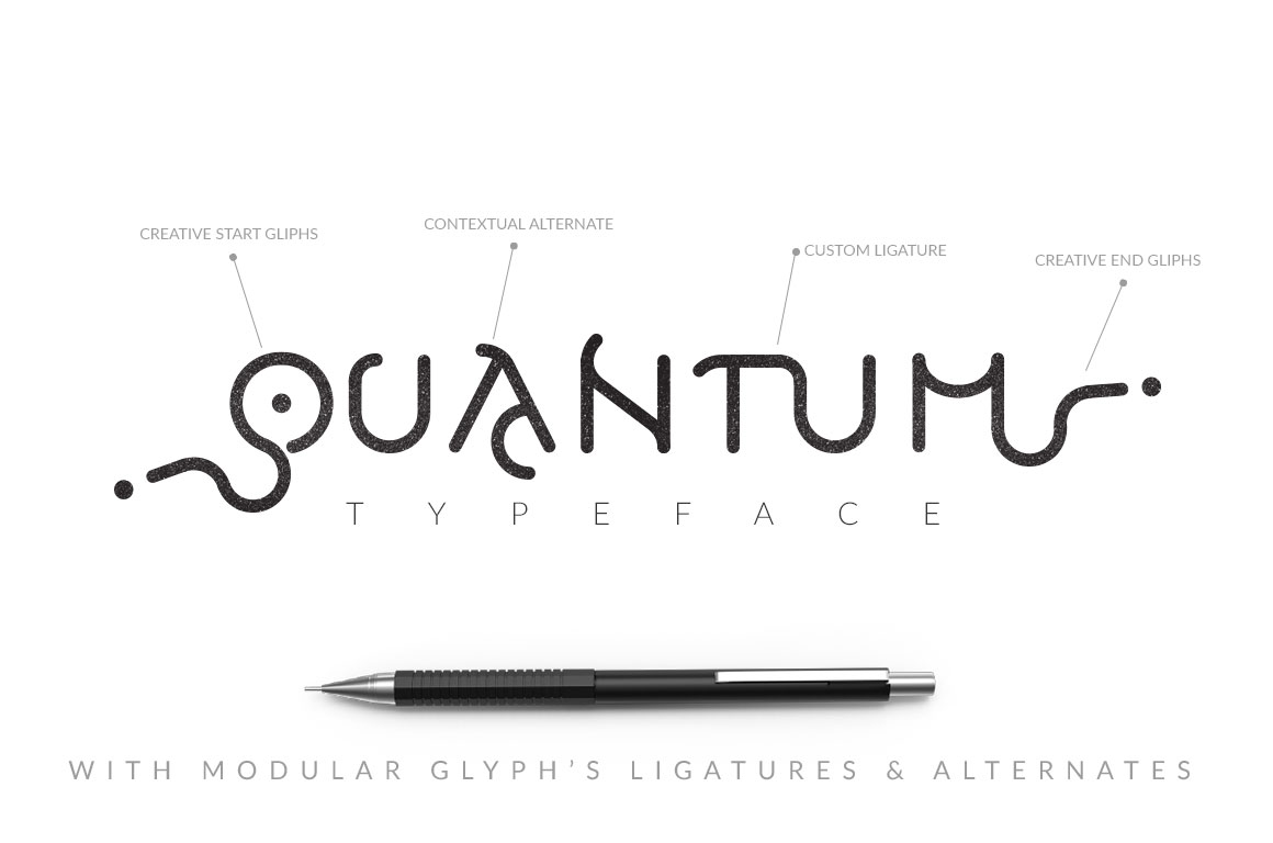 Quantum Typeface Font PNG with transparent background - Preview 1