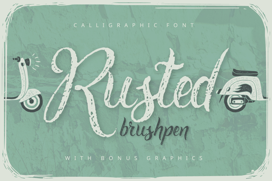 Rusted Brushpen Fuentes Caligráficas Fuente Por Gleb Guralnyk