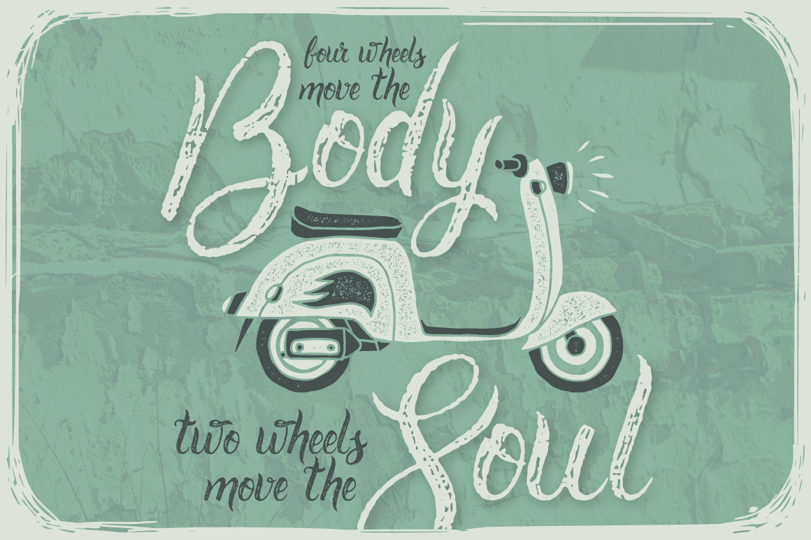 Rusted Brushpen Font PNG with transparent background - Preview 1