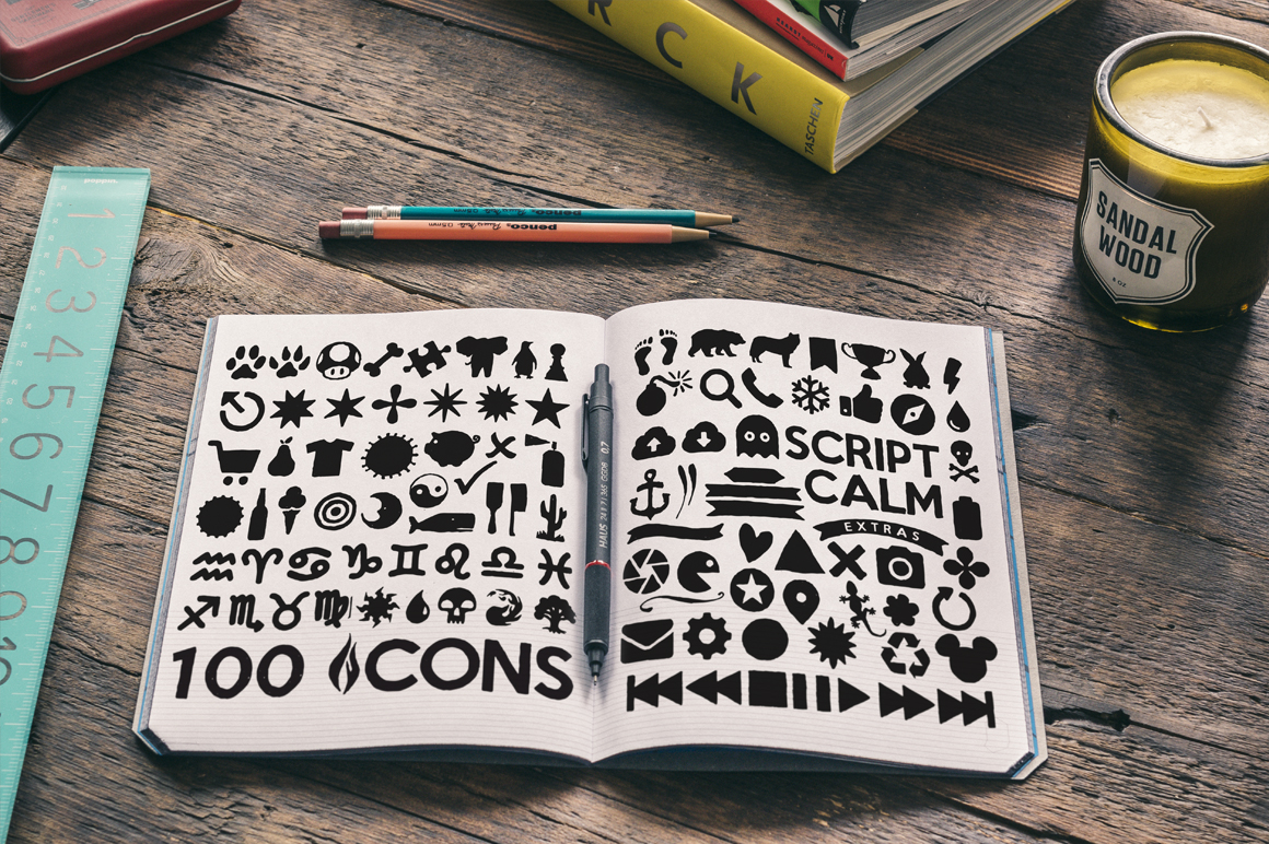 Script Calm Font PNG with transparent background - Preview 1