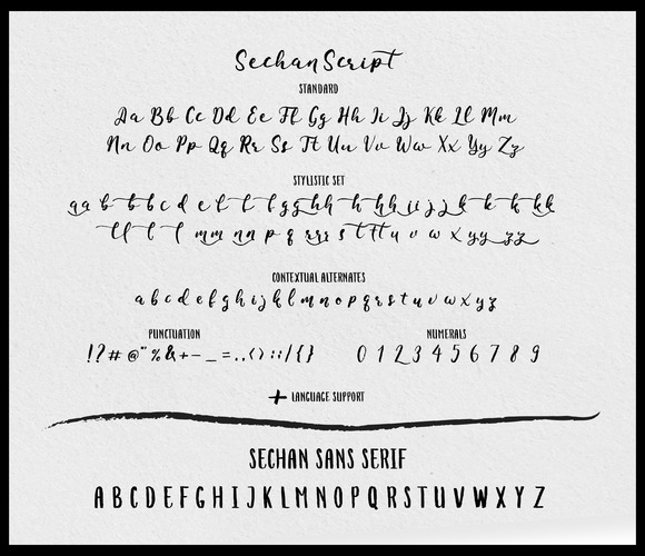 Sechan Font PNG with transparent background - Preview 4