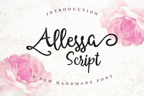 Allessa Script Font - Preview 1